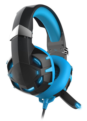 EOL - Gaming slušalke + mikrofon OMEGA VARR OVH5055BL HI-FI STEREO, z osvetlitvijo, modro/črne