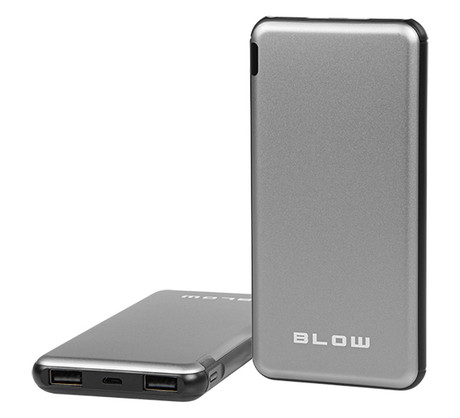 EOL - Power bank BLOW PB20A, 20.000mAh, Polymer baterija, Indikator napolnjenosti, črno/srebrna