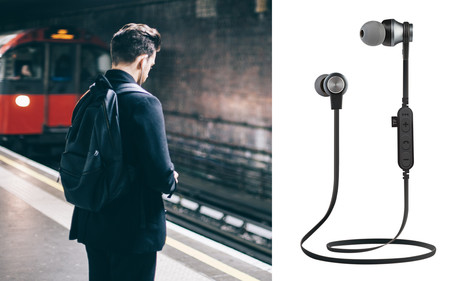 EOL - PLATINET PM1062GR Bluetooth športne slušalke+mikrofon+microSD, sive