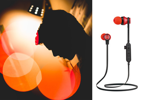 EOL - PLATINET PM1062R Bluetooth športne slušalke+mikrofon+microSD, rdeče