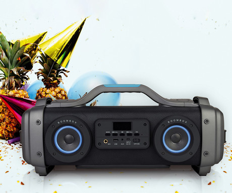 Zvočnik BOOMBOX Platinet PMG78B Bluetooth, odličnih 51W, LED disco osvetlitev, USB/AUX/MIC-IN/Radio FM, vgrajena zmogljiva baterija