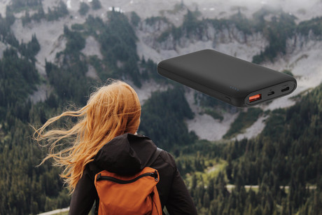 EOL - Power bank Platinet PMPB10SQ3B, 10.000mAh, 18W, Type-C, Quick Charge 3.0, Power Delivery 3.0  črn