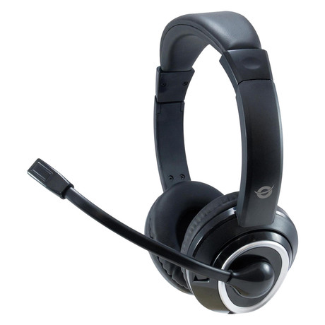 Conceptronic POLONA01 naglavne slušalke za spletno komunikacijo, vgrajen mikrofon, USB, črne