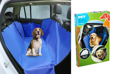 EOL - Pet Transport prevleka za zadnje sedeže pri prevozu živali, 125x43x38cm, modra