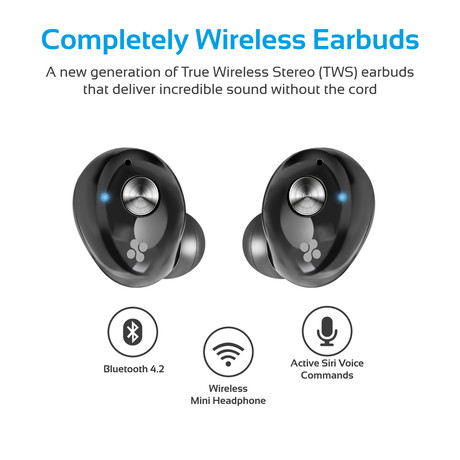 EOL - PROMATE PrimeBud TWS Ultra-Mini True brezžične stereo Bluetooth slušalke, črne