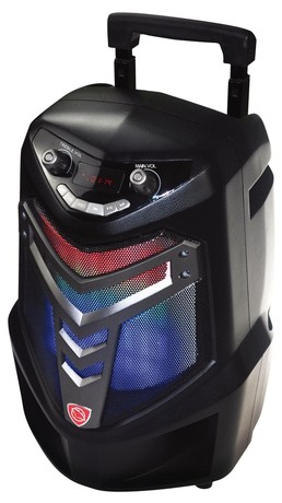 EOL - MANTA SPK1002 BLACKOUT, Karaoke zvočni sistem, prenosni, vgrajena baterija, Bluetooth, 3.000W P.M.P.O, 30W RMS