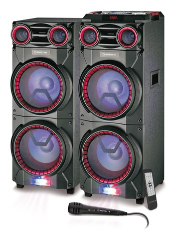 EOL - MANTA SPK6013, KARAOKE Bluetooth AUDIO sistem, 16.000W P.M.P.O., 2x zvočnik