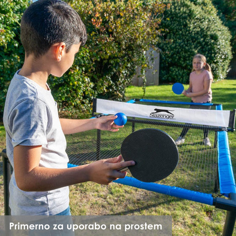 Slazenger Spyder Air Ping Pong namizni tenis, prenosni komplet, miza, 2 loparja in žogice