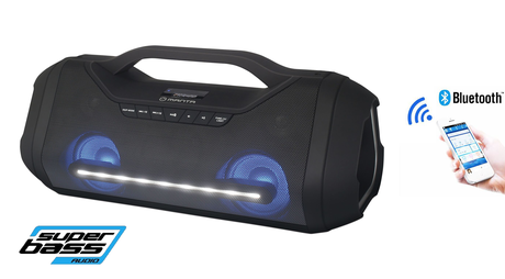 EOL - MANTA Boombox SPK614, Bluetooth, USB, MP3, Radio FM, baterija, 50W RMS, Disco LED lučke, Neverjetna moč