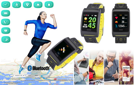 EOL - TREVI T-FIT 280, 1.3'' zaslon, Bluetooth, GPS, srčni utrip, kompas,  športne aktivnosti, klici/SMS/socialna omrežja, črno/rumena