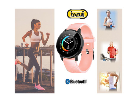 EOL - TREVI Športna ura/zapestnica T-FIT 220, Bluetooth, srčni utrip, pritisk, kisik, športne aktivnosti, klici/SMS/socialna omrežja, roza