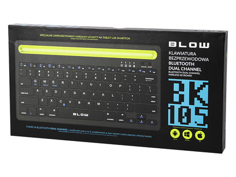 Univerzalna BLUETOOTH tipkovnica za tablične računalnike, pametne telefone ali PC, BLOW BK105, vgrajena baterija, do 10m