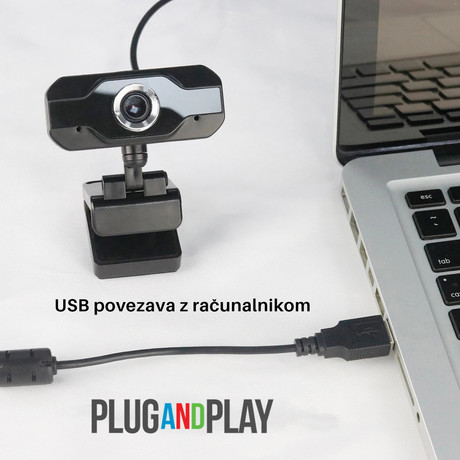 EOL - Spletna kamera Manta OEM, model W179, USB2.0, 1080p Full HD, Plug&Play + mikrofon