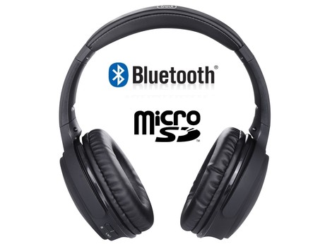 EOL - TREVI Brezžične BLUETOOTH slušalke X-DJ 1301 BT + mikrofon, AUX-in, zložljive, črne