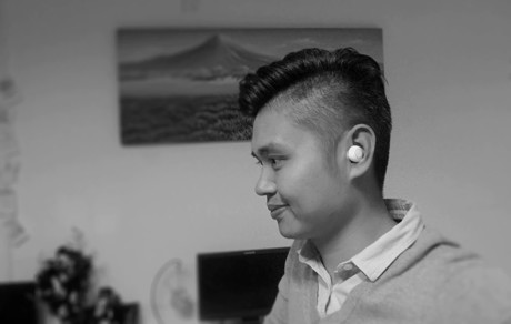 EOL - TREVI HMP 1225 AIRBUD Bluetooth slušalke, TWS (Stereo),  3 silikonski nastavki za ušesa, mikrofon, polnilna enota, bele