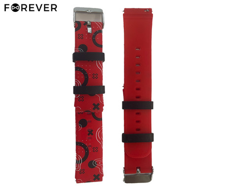FOREVER pašček za pametno uro, JW-200, rdeč