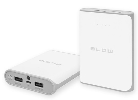 EOL - Power bank BLOW 14.000mAh PB14, Bel + sivi rob