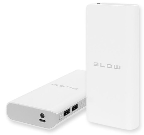 EOL - Power bank BLOW 20.000mAh PB15, Bel + sivi rob