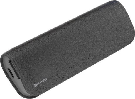 EOL - Power Bank PLATINET 11.000mAh, Usnje/Leather, črne barve, hitro polnjenje