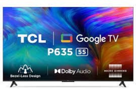 LED TV TCL 55P635, 139cm (55"), 4K UHD, Android, Google TV, WiFi, Bluetooth, HDR10, Dolby Audio, HDMI
