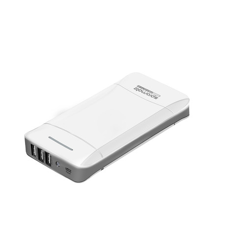 EOL - Power Bank PROMATE 20.800mAh, 3.1A izhod, 3x USB, belo/srebrna