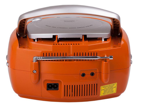 TREVI CD 512 Boombox radijski in CD predvajalnik, FM Radio, AUX, LCD zaslon, antena, oranžen