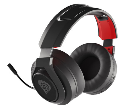 GENESIS SELEN 400 brezžične gaming slušalke z mikrofonom, STEREO 2.0, polnilna baterija, USB, PC / PS4 / Nintendo Switch, črno-rdeče