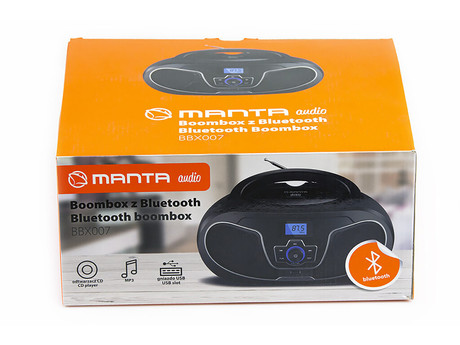 MANTA BBX007 Radio CD, MP3, USB, FM RADIO + Bluetooth 5.0