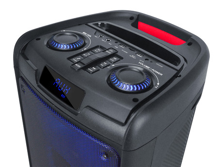 MANTA SPK5350 Flame, Karaoke, vgrajena baterija, Bluetoth / USB / MP3 / RADIO FM, Disco LED lučke, TWS, Super Bass, Power bank, 10.000W P.M.P.O