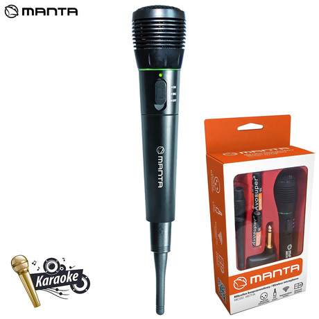 MANTA MIC002 ARETHA brezžični + žični mikrofon karaoke , 6.3mm, XLR konektor