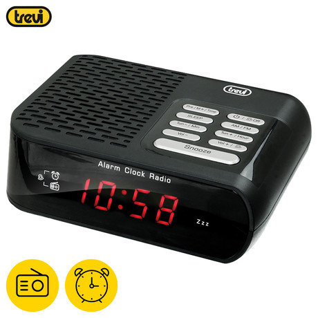 TREVI RC 827 Digital Radio alarm ura, FM Radio, Snooze, Sleep, črna