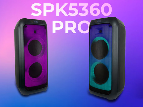 EOL - MANTA SPK5360 PRO prenosni KARAOKE zvočnik, Bluetooth 5.0, 12.000W P.M.P.O., TWS, polnilna baterija, Super Bass, FM Radio, USB / microSD / AUX / MIC-in, črn