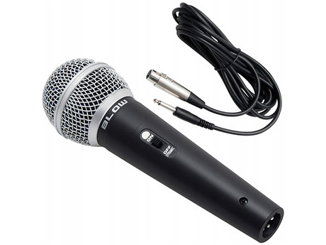 BLOW PRM317 žični mikrofon, XLR, JACK 6.3 mono, 5m kabel, kovinski