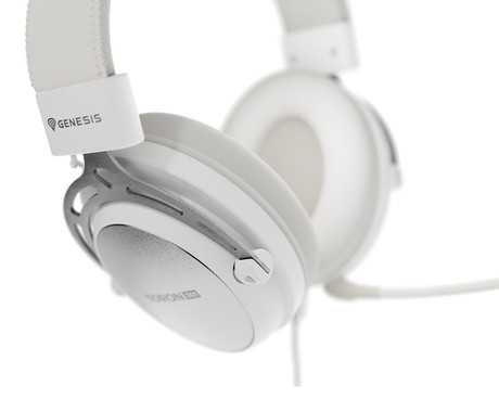 GENESIS TORON 301 naglavne slušalke, gaming / pisarniške, 2.0 STEREO zvok, snemljiv mikrofon / kabel, ultra lahka teža, univerzalna povezljivost, bele (Howlite White)