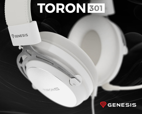 GENESIS TORON 301 naglavne slušalke, gaming / pisarniške, 2.0 STEREO zvok, snemljiv mikrofon / kabel, ultra lahka teža, univerzalna povezljivost, bele (Howlite White)