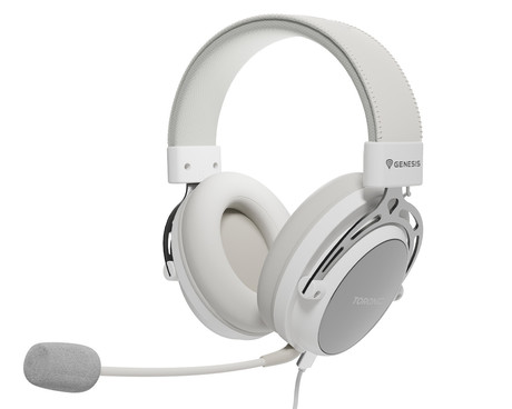 GENESIS TORON 301 naglavne slušalke, gaming / pisarniške, 2.0 STEREO zvok, snemljiv mikrofon / kabel, ultra lahka teža, univerzalna povezljivost, bele (Howlite White)