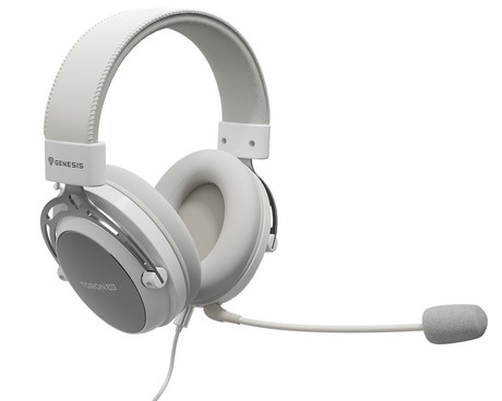 GENESIS TORON 301 naglavne slušalke, gaming / pisarniške, 2.0 STEREO zvok, snemljiv mikrofon / kabel, ultra lahka teža, univerzalna povezljivost, bele (Howlite White)