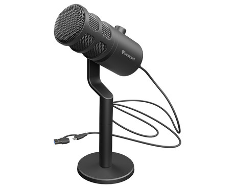 GENESIS RADIUM 350D profesionalni mikrofon, namizni / studijski, 192kHz, POP filter, gumbi za upravljanje, gumb MUTE, USB Type-C, PC / Mac OS, črn