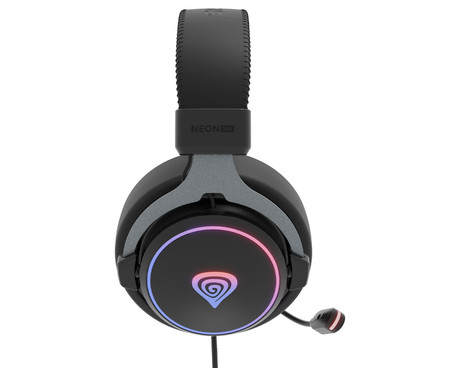 GENESIS NEON 764 naglavne slušalke, gaming / pisarniške, 7.1 STEREO VIRTUAL zvok, mikrofon, RGB LED osvetlitev, nadzor glasnosti, gumbi za upravljanje, programska oprema, črne (Onyx Black)