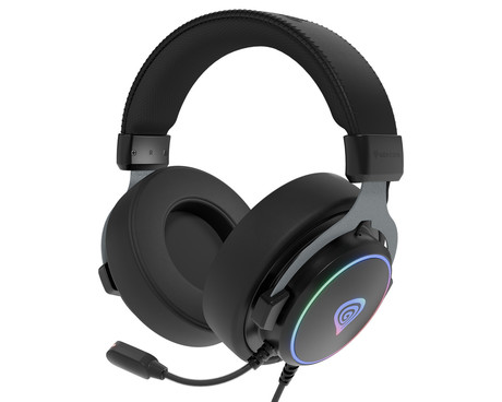 GENESIS NEON 764 naglavne slušalke, gaming / pisarniške, 7.1 STEREO VIRTUAL zvok, mikrofon, RGB LED osvetlitev, nadzor glasnosti, gumbi za upravljanje, programska oprema, črne (Onyx Black)
