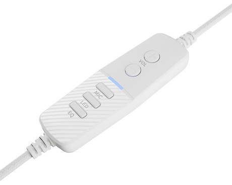 GENESIS NEON 764 naglavne slušalke, gaming / pisarniške, 7.1 STEREO VIRTUAL zvok, mikrofon, RGB LED osvetlitev, nadzor glasnosti, gumbi za upravljanje, programska oprema, bele (Howlite White)