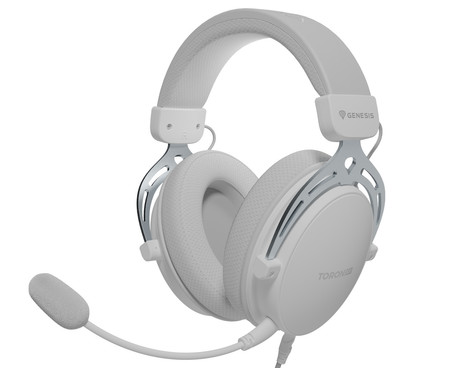 GENESIS TORON 531 naglavne slušalke, gaming / pisarniške, 2.0 STEREO zvok, snemljiv mikrofon / kabel, ultra lahka teža, univerzalna povezljivost, +dodatne ušesne blazinice, bele (Howlite White)