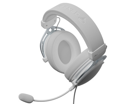 GENESIS TORON 531 naglavne slušalke, gaming / pisarniške, 2.0 STEREO zvok, snemljiv mikrofon / kabel, ultra lahka teža, univerzalna povezljivost, +dodatne ušesne blazinice, bele (Howlite White)