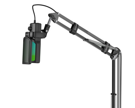 GENESIS RADIUM 251 profesionalni mikrofon, namizni / studijski, 192kHz, POP filter, gumb MUTE / GAIN, jack 3.5mm, USB Type-C, PC, RGB LED osvetlitev, črn