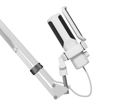 GENESIS RADIUM 251 profesionalni mikrofon, namizni / studijski, 192kHz, POP filter, gumb MUTE / GAIN, jack 3.5mm, USB Type-C, PC, RGB LED osvetlitev, bel