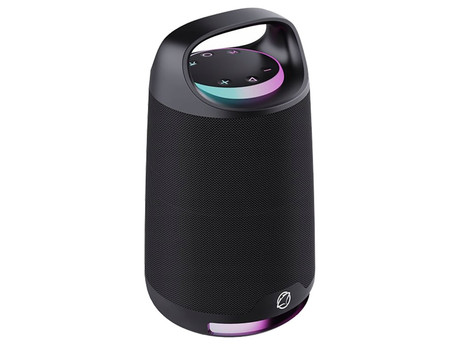 MANTA SPK330B OTUS prenosni KARAOKE zvočnik, Bluetooth 5.3, 120W, TWS, polnilna baterija, RGB LED osvetlitev, USB / AUX / MIC, Google Assistant / Siri, +mikrofon, črn (Phantom Black)