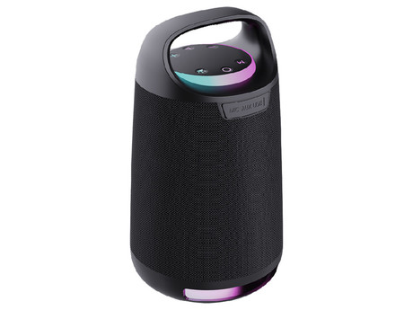 MANTA SPK330B OTUS prenosni KARAOKE zvočnik, Bluetooth 5.3, 120W, TWS, polnilna baterija, RGB LED osvetlitev, USB / AUX / MIC, Google Assistant / Siri, +mikrofon, črn (Phantom Black)