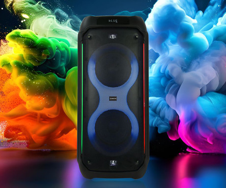 MANTA SPK0805B140 PALLAS prenosni KARAOKE zvočnik, Bluetooth, 140W, TWS, Equalizer, polnilna baterija, RGB LED osvetlitev, USB / microSD / AUX / MIC-in, +mikrofon, +daljinec, črn