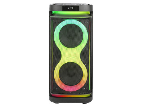 MANTA SPK0804B160 HEKTOR prenosni KARAOKE zvočnik, Bluetooth, 160W, TWS, Equalizer, polnilna baterija, RGB LED osvetlitev, USB / microSD / AUX / MIC-in, +mikrofon, +daljinec, črn