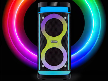 MANTA SPK0601B100 ARGOS prenosni KARAOKE zvočnik, Bluetooth, 100W, TWS, Equalizer, polnilna baterija, RGB LED osvetlitev, USB / microSD / AUX / MIC-in, +mikrofon, +daljinec, črn